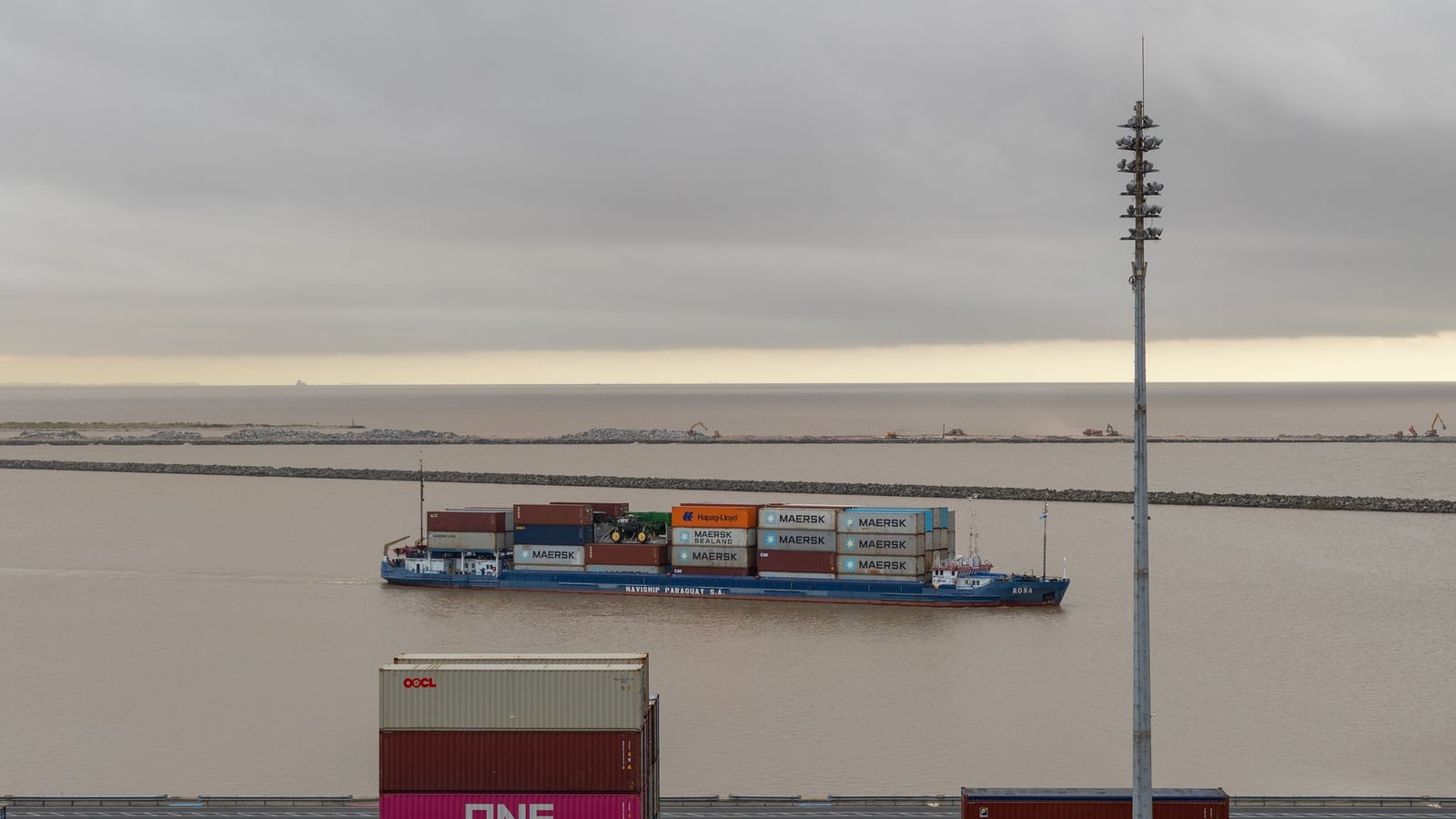 Cargo movement and document review in an international port